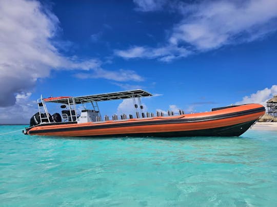 Adrenaline experience! Charter 40ft Powerboat RIB in Curaçao (max. 18 pax)