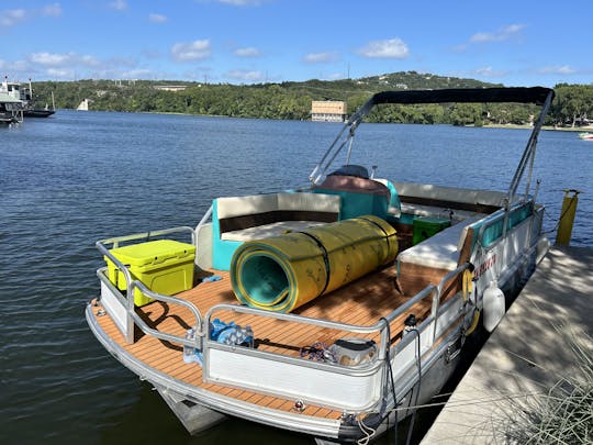 Barco flutuante de cruzeiro Voyager de 21 pés* Pontão Capitão do Lago Austin*