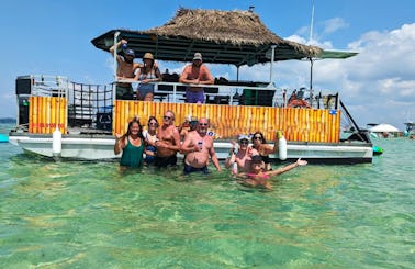 Tiki Boat Excursion Crab Island - 4 Hour Private