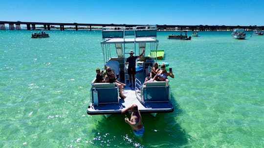 Private Crab Island Double Decker Slide Pontoon with Captain (Up to 10)