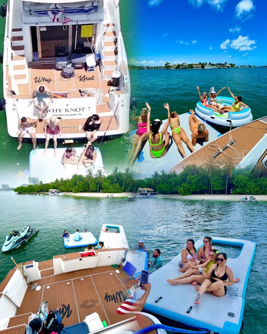 ¡Flybridge Cruisers Express de 50 pies para alquilar en la hermosa Miami!