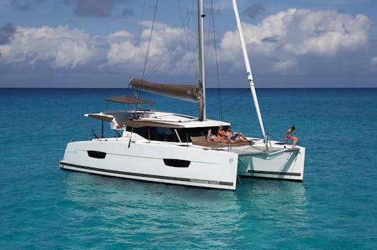 Fountaine Pajot Lucia 40 Luxury Catamaran Rental in Cote d'Azur, France