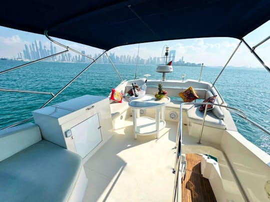 Luxurious Majesty 48FT Yacht in Dubai for cruising