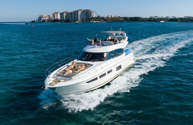 Enjoy Miami in Luxury on Award Winning 60FT Prestige Flybridge 