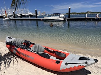 Kayak tándem inflable para 2 personas