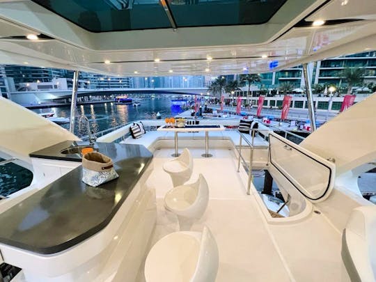 75ft 2024 Model Yacht Charter up to 25 guests - Dubai Marina
