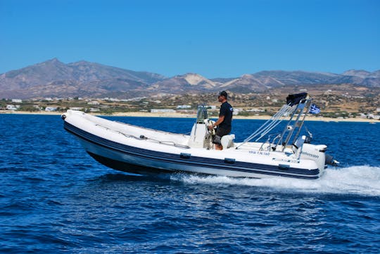 Yria 620-RIB boat for Rent in Agia Anna Port, Naxos, Greece
