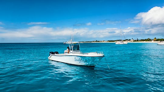 Rent SeaGlass a 28' Mako Private Boat to Explore the Beautiful St Maarten!
