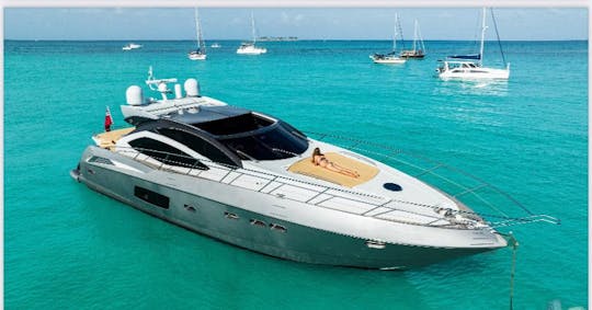 Luxury 105' Sunseeker Predator Mega Yacht In The Bahamas