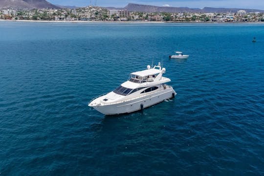 Affordable Masterpiece Azimut 70 cruise to Balandra Beach & Isla Espiritu Santo