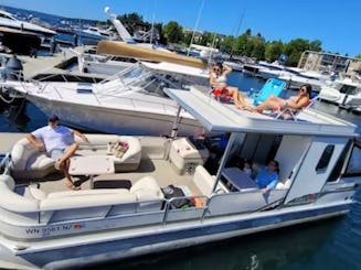 Barcaza Pontoon Boat Party de 33 pies | ¡Una de las mejores del lago!