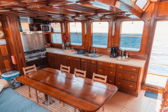 Fully Crewed, Cruising in the Saronic Gulf, Traditional Wooden Gulet.