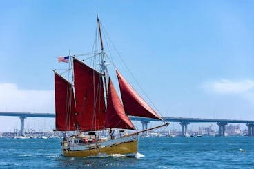 Profitez du meilleur de Mission Bay à bord d'un ketch en bois de style viking de 85 pieds avec capitaine