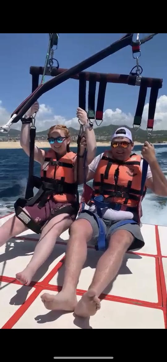 Parasailing in Cabo.