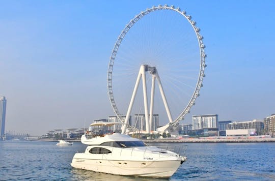 FREE JETSKI , Premium Italian Azimut 62ft Yacht  , Dubai Marina