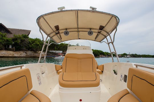 Rent a 30 ft. boat for 10 people in Baru, Cholon Cartagena 