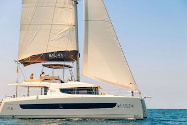 Impressionante aluguel de catamarã de cruzeiro de 46 pés em Bali em Marina del Rey, Califórnia