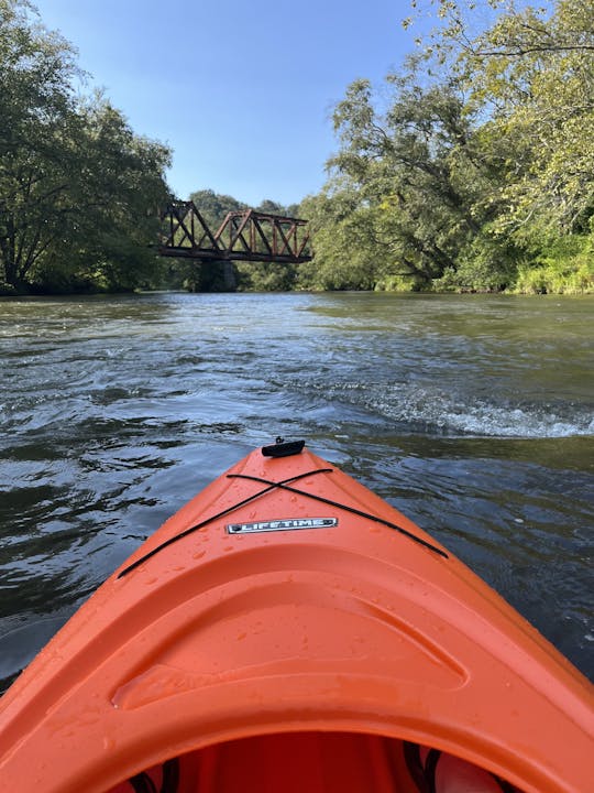 Explore the scenic Toccoa River through north Georgia by kayak