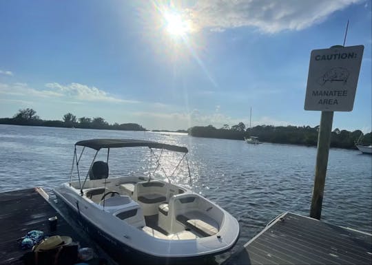 Bateau à pont Bayliner de 18 pieds pour 9 personnes à Clearwater et Tampa (10 % de réduction en semaine !)