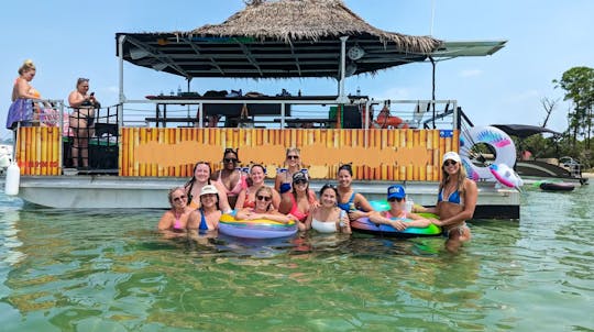 Tiki Pontoon Excursion Crab Island -3 Hour Private