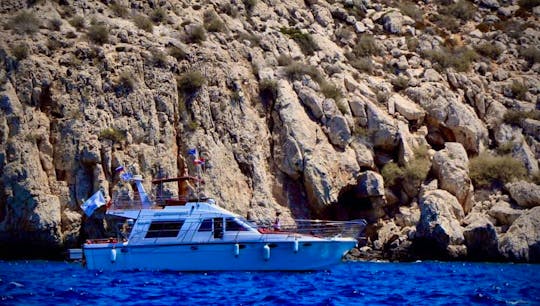 DEEP BLUE IS 45 ft Brichwood Motor Yacht Charter for 24 People in Larnaca,Cyprus