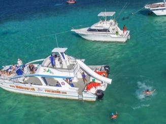 🏆 Meilleur bateau 2025 🏆 Bateau privé de 3 h avec boissons à volonté et bar à sable en République dominicaine