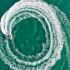 31ft Nikos RIB Rental in Santorini, Greece