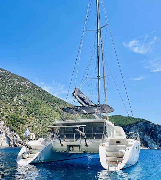 Luxury Skippered Catamaran in the Ionan Sea