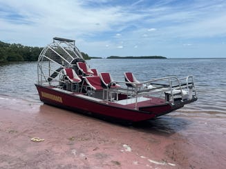 ¡Recorridos en hidrodeslizador por Tarpon Springs! Cayo Anclote, manglares, playas