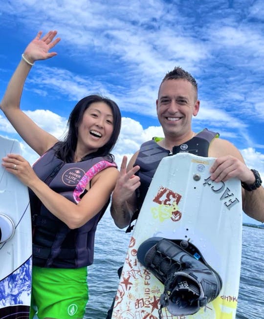 Wakeboard trial- 琵琶湖でウェイクボード体験！ Easy Access from the station (25mins from Kyoto)