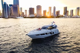 Sunseeker Splendor: 60-Foot Yacht Rental in Vibrant Miami Beach