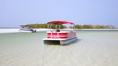 Explorez les îles-barrières de Saint-Pétersbourg sur un ponton Sylvan privé de 25 pieds