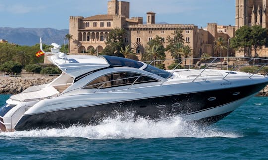 Alquiler de yate a motor de lujo Sunseeker Portofino de 48 pies en la Costa Azul, Francia 💎