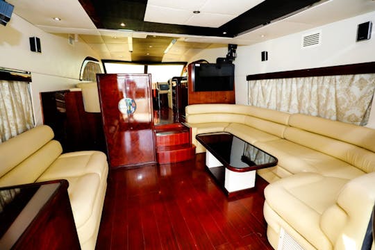 Luxury 65ft Yacht Capacity 30 Guest for events & parties in Dubai Marina Harbor