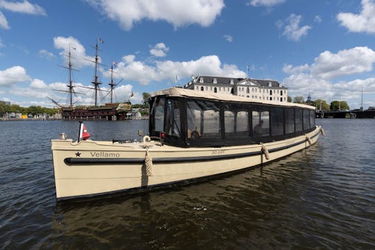 Passeio privado de barco pelo canal em Amsterdã