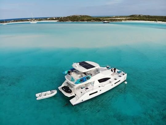 Aventura de catamarã a motor de luxo de 52 pés com tudo incluído em todas as Exumas