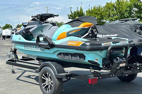 Pair of 2023 Sea-Doo WAKE PRO 230 jet skis for rent in Loveland, Colorado
