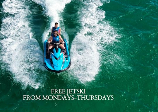 55' Mundomo -$100 OFF, 1 FREE JETSKI OR 1 EXTRA hour boat ride*