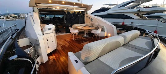 Luxury Yacht 82ft Sunseeker Predator Rental in Ibiza, Illes Balears w/ concierge