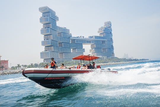 90 minutes "The Adrenaline Fun"Sharing Speedboat Tour Atlantis and Burj AL Arab