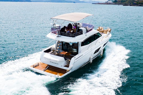 Discover Taboga in Style with 42ftt Prestige Yacht Adventure!