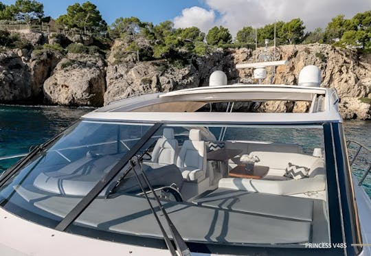 Princess V48 Sport Motor Yacht Rental in Cote d'Azur, France 