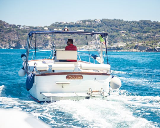 Skippered tour of Ischia island on Gozzo boat 8.3m 27ft in Forio, Ischia