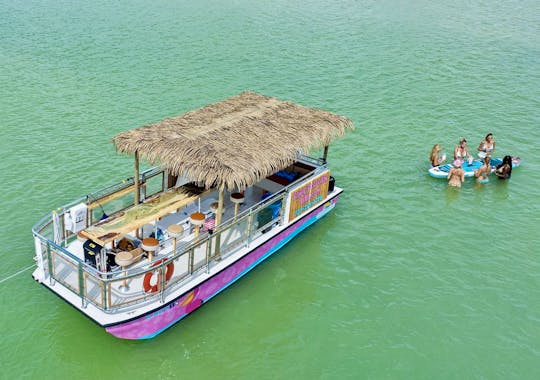 St. Pete Pink Pelican Tiki Boat - Up to 18ppl