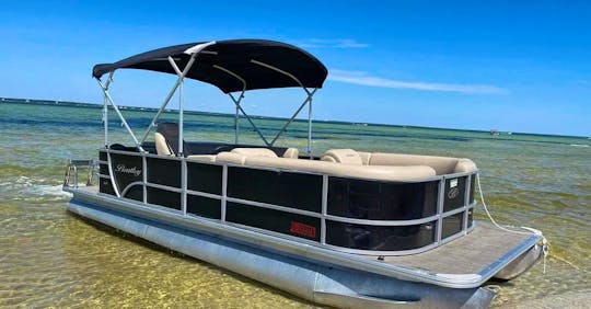 Enjoy Crab Island on A Bentley pontoon  90 hp late model boat 