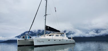 Navigation sur le lac Clark en Alaska - Tout compris avec le catamaran Voyage 500