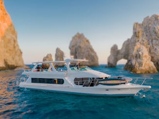 All-Inclusive, Luxury 75 ft Mega Yacht in Cabo for up to 50 Guests 