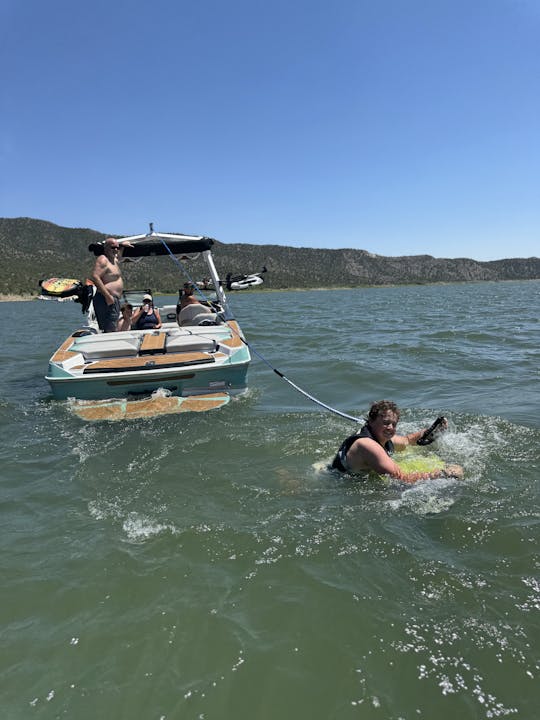 Centurion Ri 245 Surf Boat on Navajo Lake and Lake Night Horse