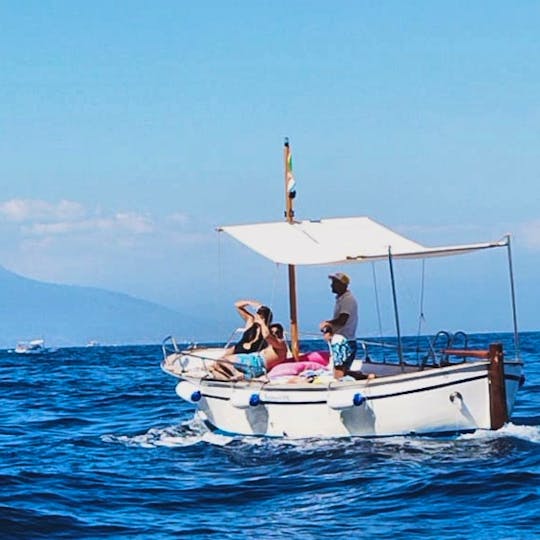 Private Boat Tour Around Island of Capri with classic gozzo