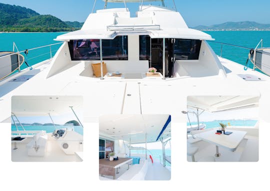 Location de catamaran à moteur Leopard de luxe de 51 pieds à Phuket